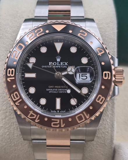 2019 Rolex GMT-Master II "Rootbeer" 40MM Black Dial Two-Tone Oyster Bracelet (126711CHNR)