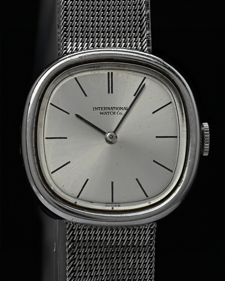 No Reserve - IWC Schaffhausen Vintage "Old Inter" 25MM Silver Dial Steel Bracelet (4186)