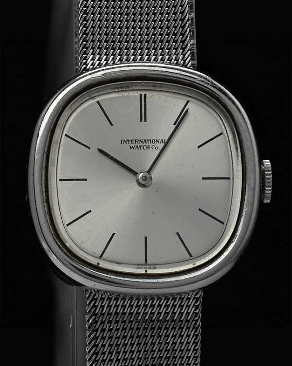 No Reserve - IWC Schaffhausen "Old Inter" Vintage 25MM Silver Dial Steel Bracelet (4186)