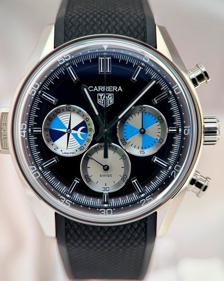 2024 Tag Heuer Carrera Chronograph Seafarer x Hodinkee L. E. 42MM Black Dial Rubber Strap (CBS2014.FT6293)
