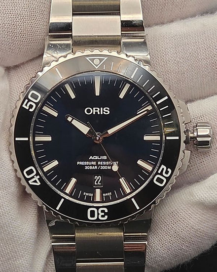 Oris Aquis Date 43.5MM Blue Dial Steel Bracelet (01 733 7730 4135)