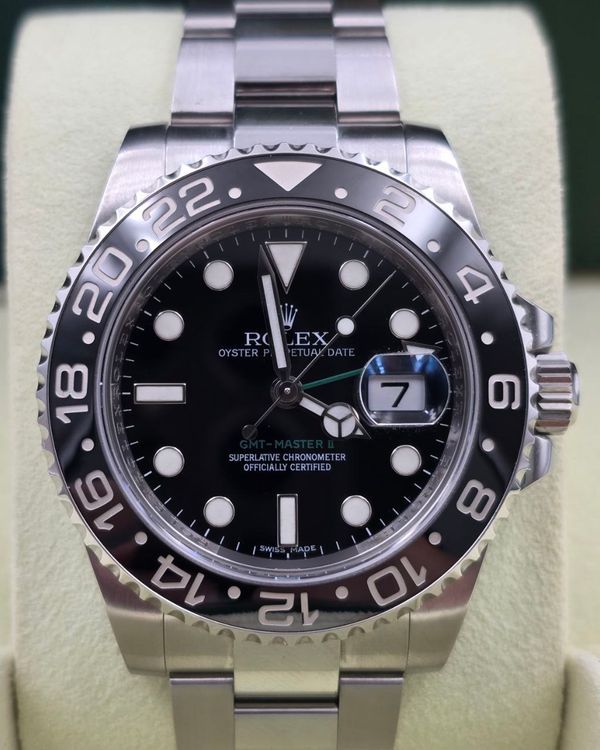 2012 Rolex GMT-Master II 40MM Black Dial Oyster Bracelet (116710LN)