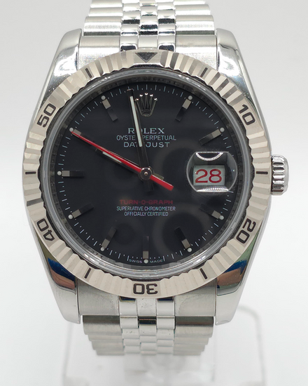 2006 Rolex Datejust Turn-O-Graph 36MM Black Dial Jubilee Bracelet (116264)