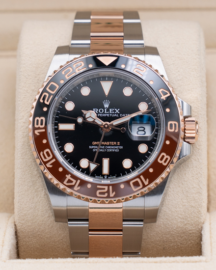 2025 Rolex GMT-Master II "Rootbeer" 40MM Black Dial Two-Tone Oyster Bracelet (126711CHNR)