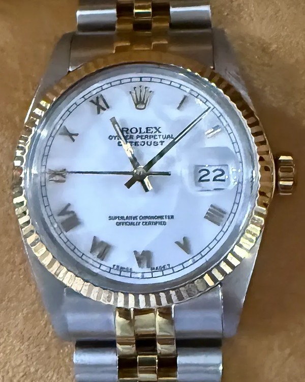 1987 Rolex Datejust 36MM White Dial Two-Tone Jubilee Bracelet (16013)