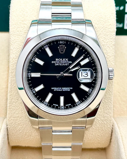 2014 Rolex Datejust II 41MM Black Dial Oyster Bracelet (116300)