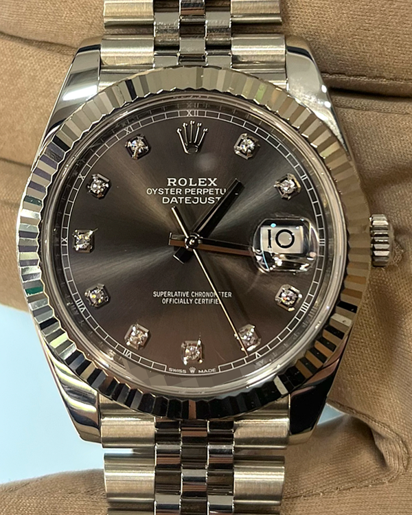 2019 Rolex Datejust 41MM Rhodium Dial Jubilee Bracelet (126334)