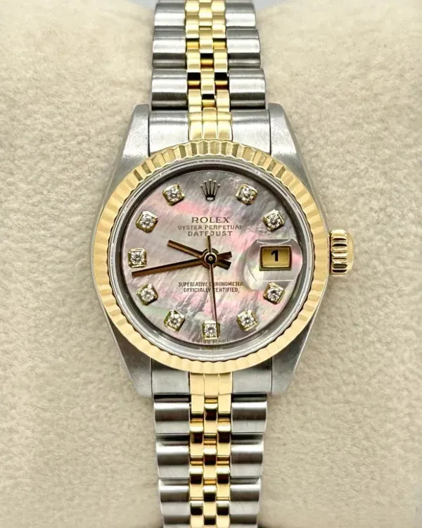 2002 Rolex Lady-Datejust 26MM Mother of Pearl Dial Two-Tone Jubilee Bracelet (179173)
