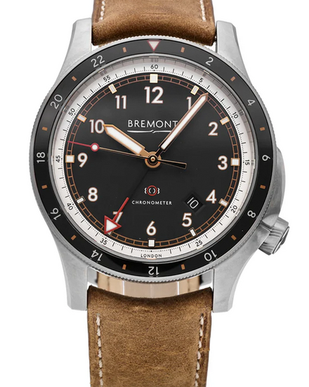 Bremont IonBird 43MM Black Dial Leather Strap (12020-R-S)