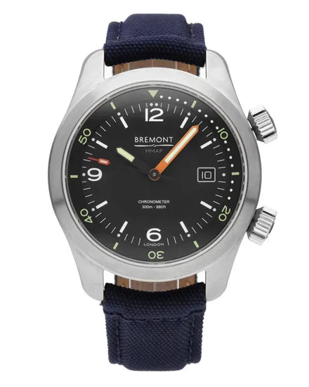 Bremont Argonaut 42MM Black Dial Textile Strap (ARGONAUT-R-S)