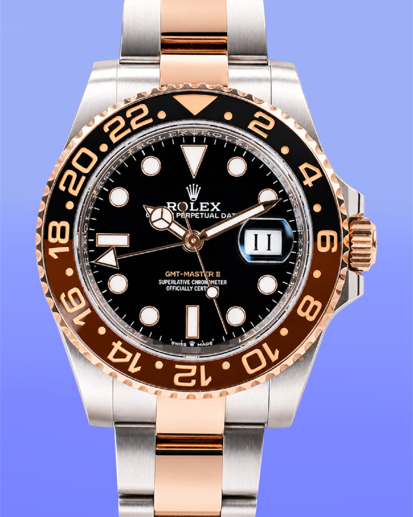 No Reserve - 2024 Rolex GMT-Master II "Rootbeer" 40MM Black Dial Two-Tone Oyster Bracelet (126711CHNR)