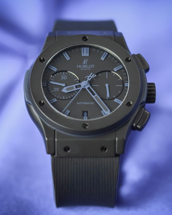 Hublot Classic Fusion Chronograph 45MM Black Dial Rubber Strap (521.C1.1190.GR.ABB12)