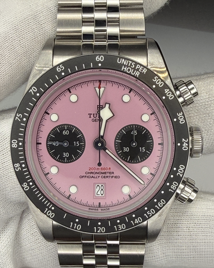 2025 Tudor Black Bay Chrono "Flamingo" 41MM Pink Dial Steel Bracelet (79360N)