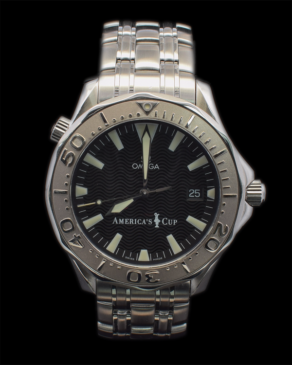 2000 Omega Seamaster Diver 300M Chronometer America's Cup L.E. 41MM Black Dial Steel Bracelet (2533.50.00)