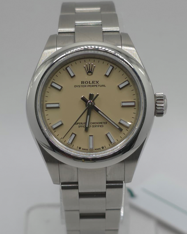 2025 Rolex Oyster Perpetual 28MM Beige Dial Oyster Bracelet (276200)