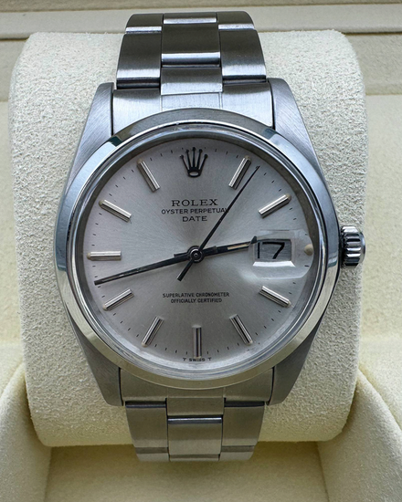1976 Rolex Oyster Perpetual Date 34MM Silver Dial Oyster Bracelet (1500)