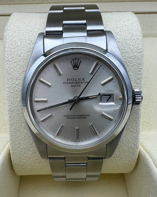 1976 Rolex Oyster Perpetual Date 34MM Silver Dial Oyster Bracelet (1500)
