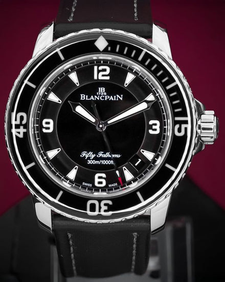 2020 Blancpain Fifty Fathoms 45MM Black Dial Textile Strap (5015-1130-52B)