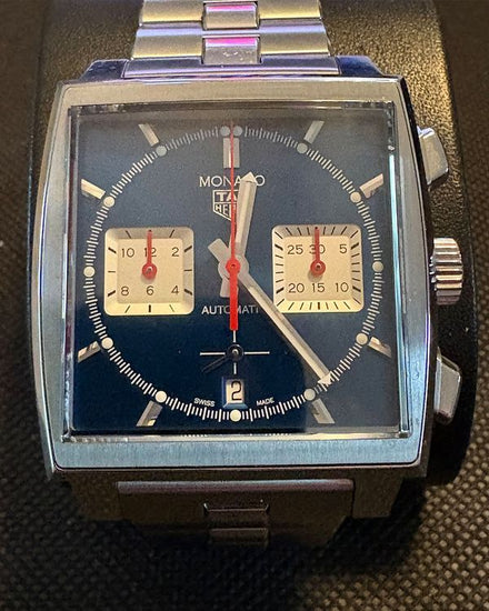 2024 Tag Heuer Monaco Calibre Heuer 02 39MM Blue Dial Steel Bracelet (CBL2111.BA0644)