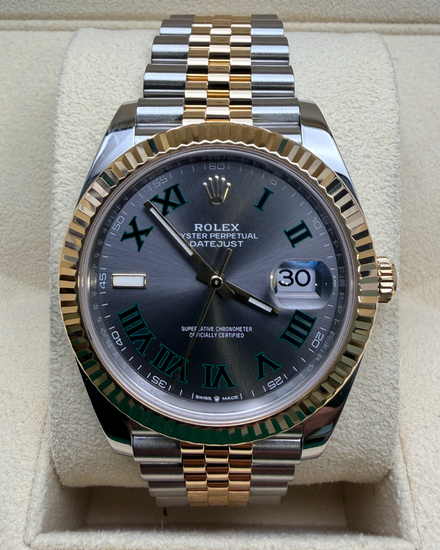2023 Rolex Datejust "Wimbledon" 41MM Slate Dial Two-Tone Jubilee Bracelet (126333)
