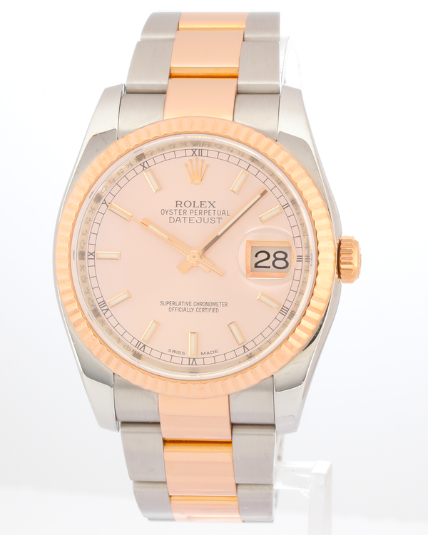 No Reserve - 2016 Rolex Datejust 36MM Sundust Dial Two-Tone Oyster Bracelet (116231)