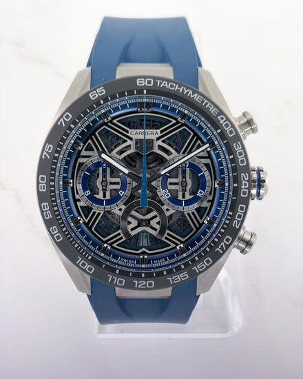 No Reserve - 2026 Tag Heuer Carrera Chronograph Extreme Sport 44MM Skeleton Dial Rubber Strap (CBU2081.FT6274)