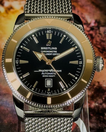 2014 Breitling Superocean 42MM Black Dial Steel Bracelet (U17320)