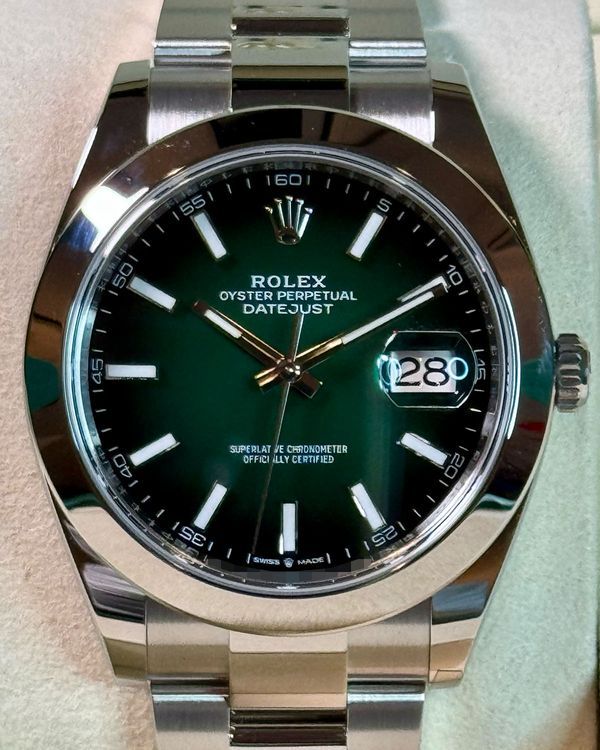 2026 Rolex Datejust 41MM Green Dial Oyster Bracelet (126300)