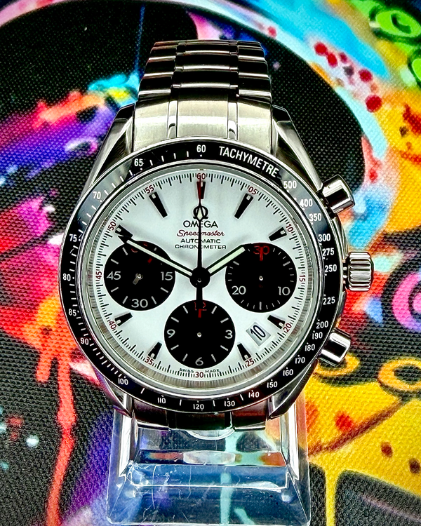 2010 Omega Speedmaster Date/Day-Date 40MM "Panda" Dial Steel Bracelet (323.30.40.40.04.001)