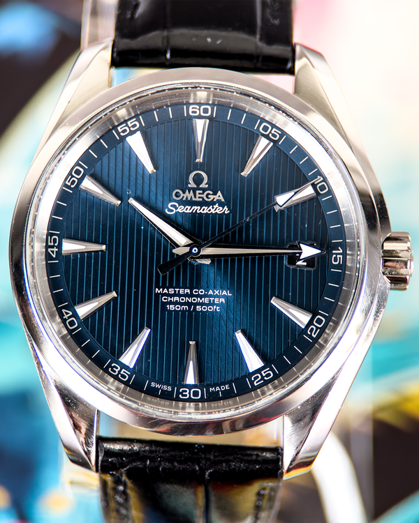 2016 Omega Seamaster Aqua Terra 150M 41.5MM Blue Dial Leather Strap (231.13.42.21.03.001)