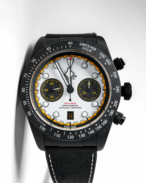 No Reserve - 2026 Tudor Black Bay Chrono "Carbon 26" L.E. 42MM White Dial Rubber Strap (79377KN)