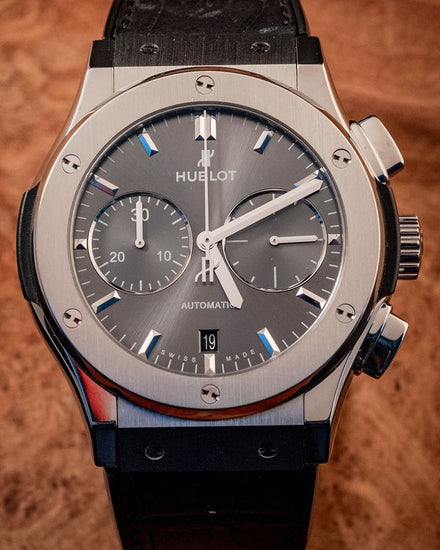 2024 Hublot Classic Fusion Racing 45MM Grey Dial Leather Strap (521.NX.7071.LR)