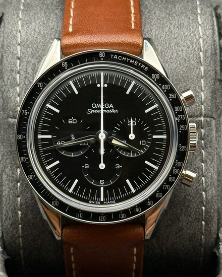 No Reserve - 2020 Omega Speedmaster "Anniversary Series" 39.7MM Black Dial Leather Strap (311.32.40.30.01.001)