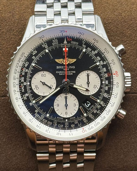 No Reserve - 2021 Breitling Navitimer B01 Japan Edition 43MM Black Dial Steel Bracelet (AB0121211B2A1)
