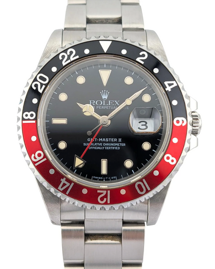 1996 (T Serial) Rolex GMT-Master II "Coke" 40MM Black Dial Oyster Bracelet (16710)