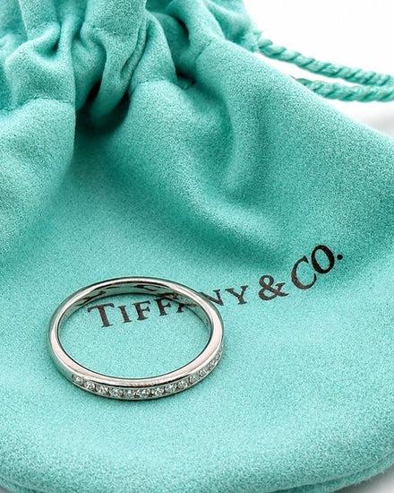 Tiffany Accessories Round Diamond Wedding Band Ring Platinum Size 5.75 (Ring)