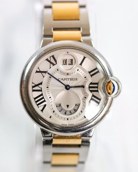 Cartier Ballon Bleu 38MM Quartz Silver Dial Two-Tone Bracelet (3194)