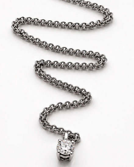 Tiffany Accessories Platinum Necklace 0.15CT Diamond Pendant 20IN (Necklace)