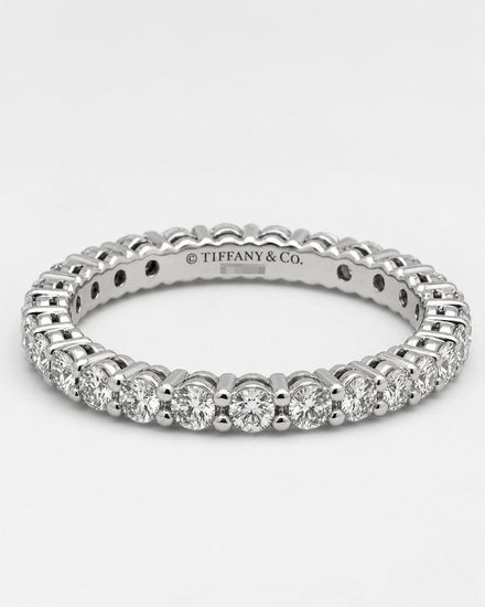 Tiffany Accessories Ring Forever Full Circle 2.2MM Platinum Diamond Eternity Band Size 5.5 (Ring)