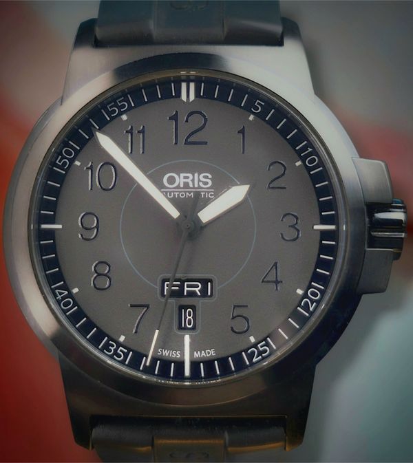 No Reserve - 2010 Oris BC3 Advanced Day Date 42MM Black Dial Rubber Strap (01-735-7641-4764)