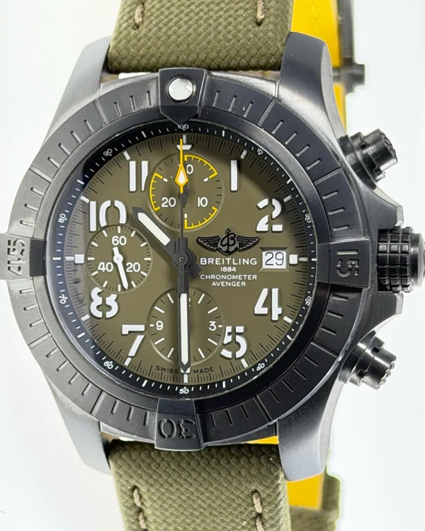 2024 Breitling Avenger Night Mission 45MM Green Dial Textile Strap (V13317101L1X1)