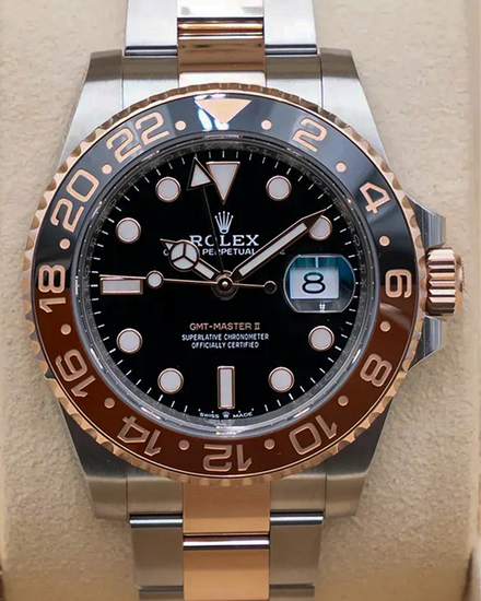 2024 Rolex GMT-Master II "Rootbeer" 40MM Black Dial Two-Tone Oyster Bracelet (126711CHNR)