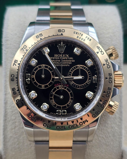 2021 Rolex Cosmograph Daytona 40MM Black Dial Two-Tone Oyster Bracelet (116503)