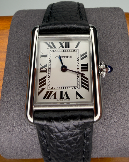 2022 Cartier Tank Must S 29.5MM Quartz Silver Dial Leather Strap (WSTA0042)