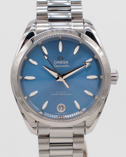 2025 Omega Seamaster Aqua Terra 150M "Shades" 34MM Blue Dial Steel Bracelet (220.10.34.20.03.002)