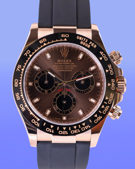 2021 Rolex Cosmograph Daytona 40MM Sundust Dial Rubber Strap (116515LN)