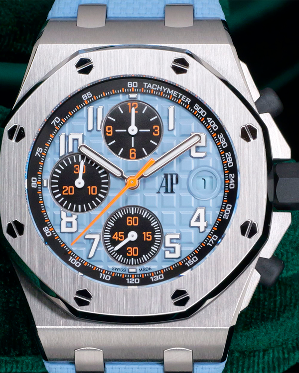 2022 Audemars Piguet Royal Oak Offshore 42MM Ice Blue Dial Rubber Strap (26238ST.OO.A340CA.01)