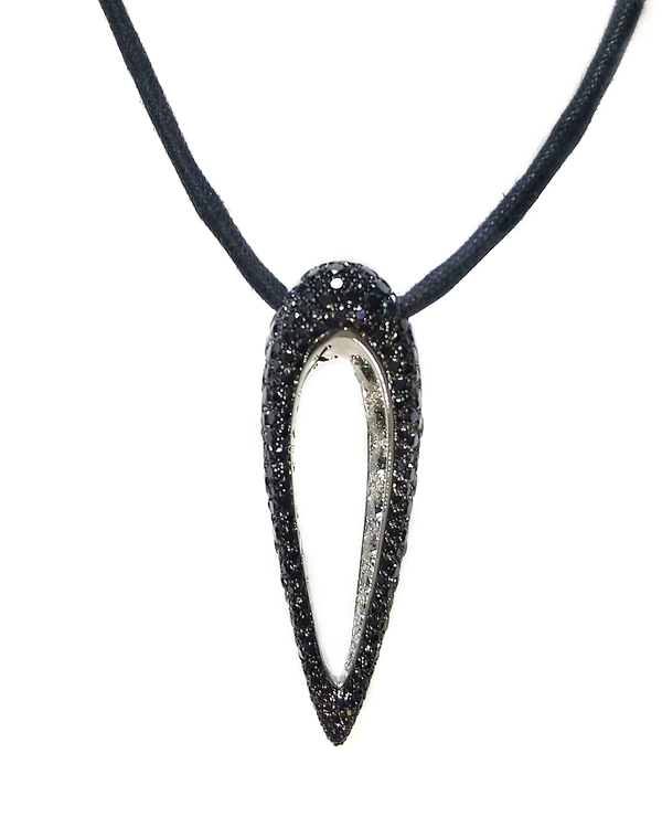 De Grisogono Accessories Polina Pendant 51MM White Gold/Diamonds Leather Cord (91602/09)