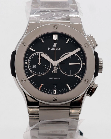 2026 Hublot Classic Fusion Chronograph 42MM Black Dial Titanium Bracelet (540.NX.1170.NX)