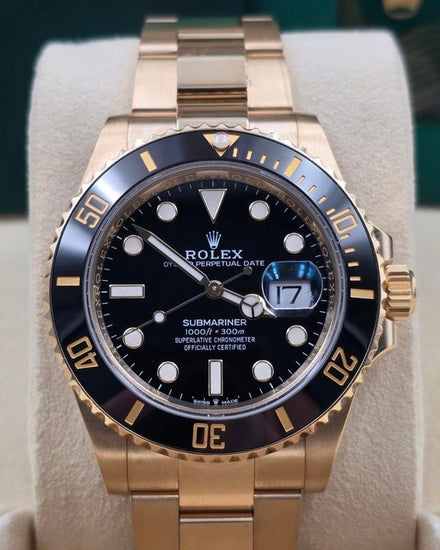2023 Rolex Submariner Date 41MM Black Dial Yellow Gold Oyster Bracelet (126618LN)
